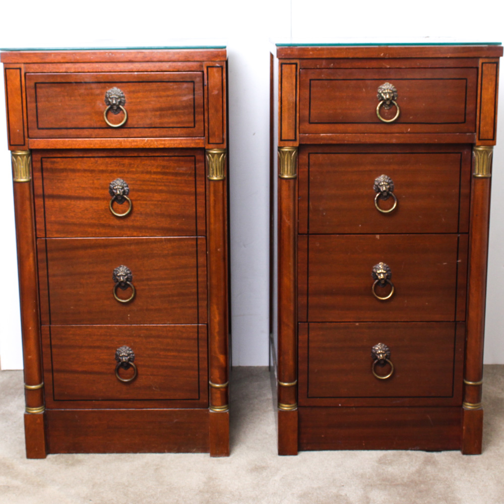 Vintage Bird's Eye Maple Nightstands by RWAY