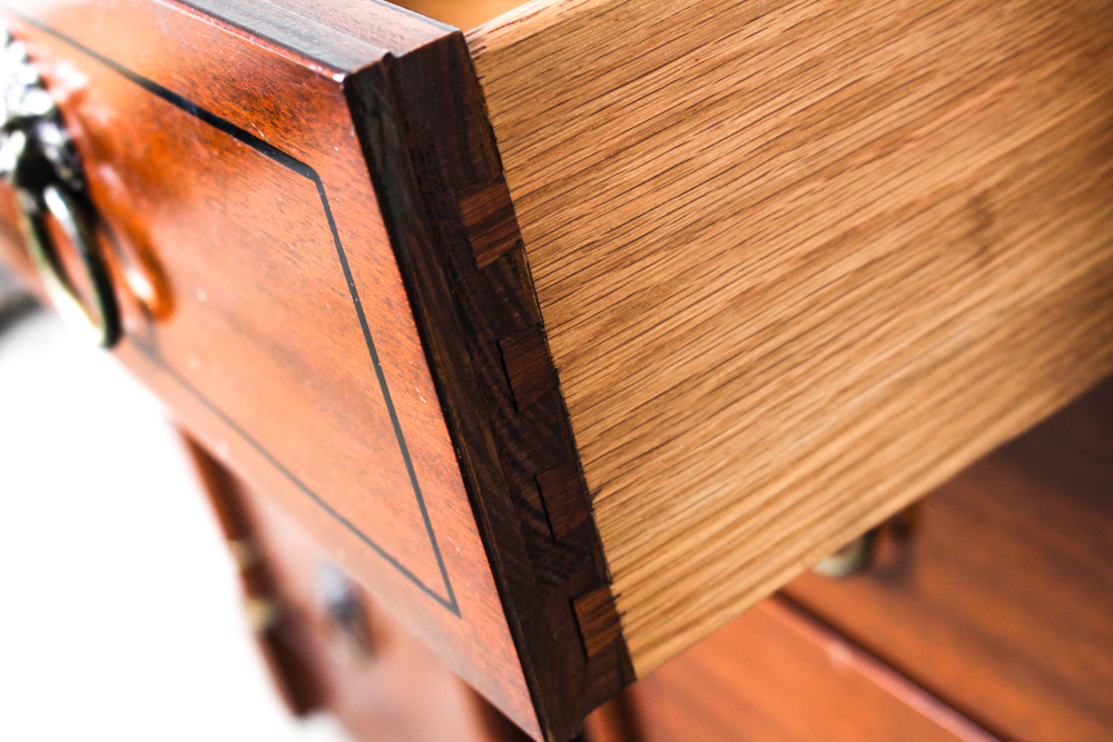 Vintage Bird's Eye Maple Nightstands by RWAY