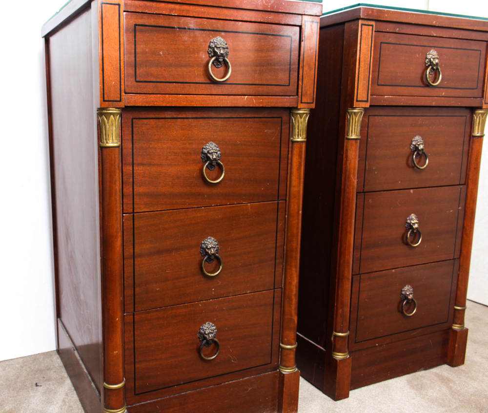 Vintage Bird's Eye Maple Nightstands by RWAY