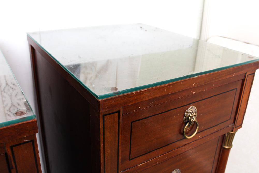 Vintage Bird's Eye Maple Nightstands by RWAY