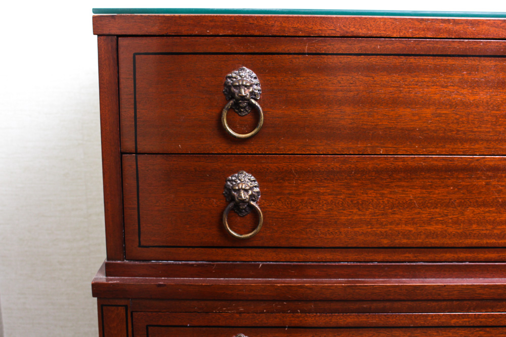 Vintage Bird's Eye Maple Wood Dresser by RWAY Furniture