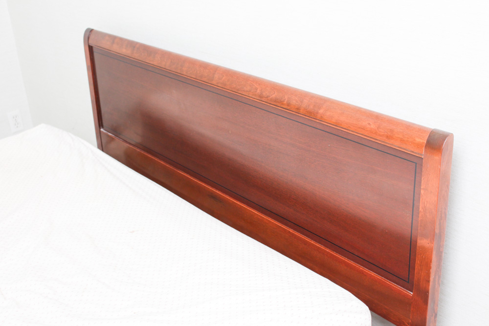 Bird's Eye Maple Wood Headboard By RWAY Furniture