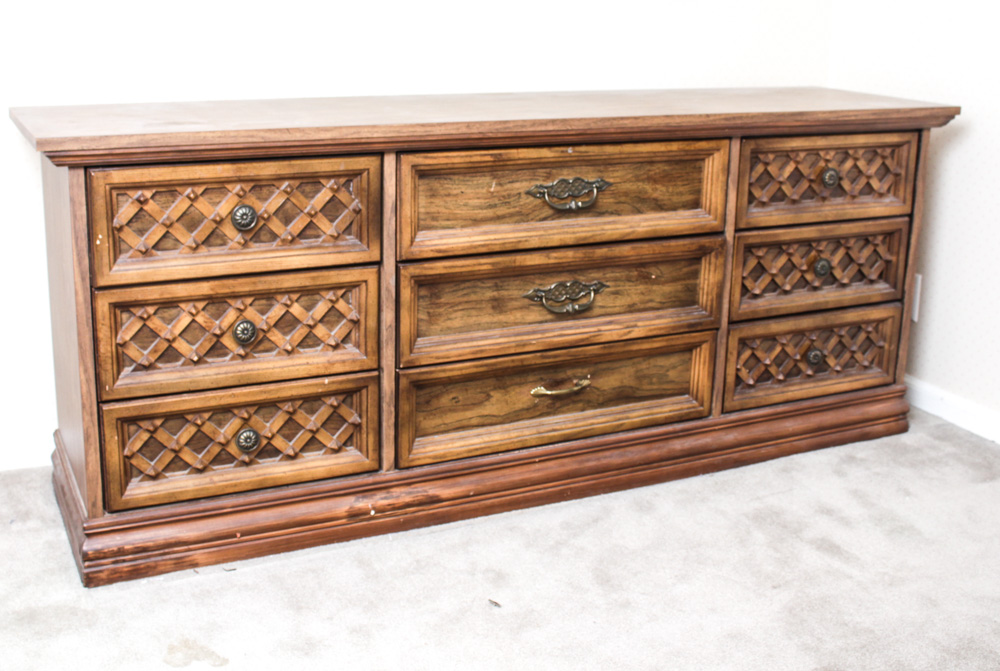 Vintage Chest of Drawers and Mirror