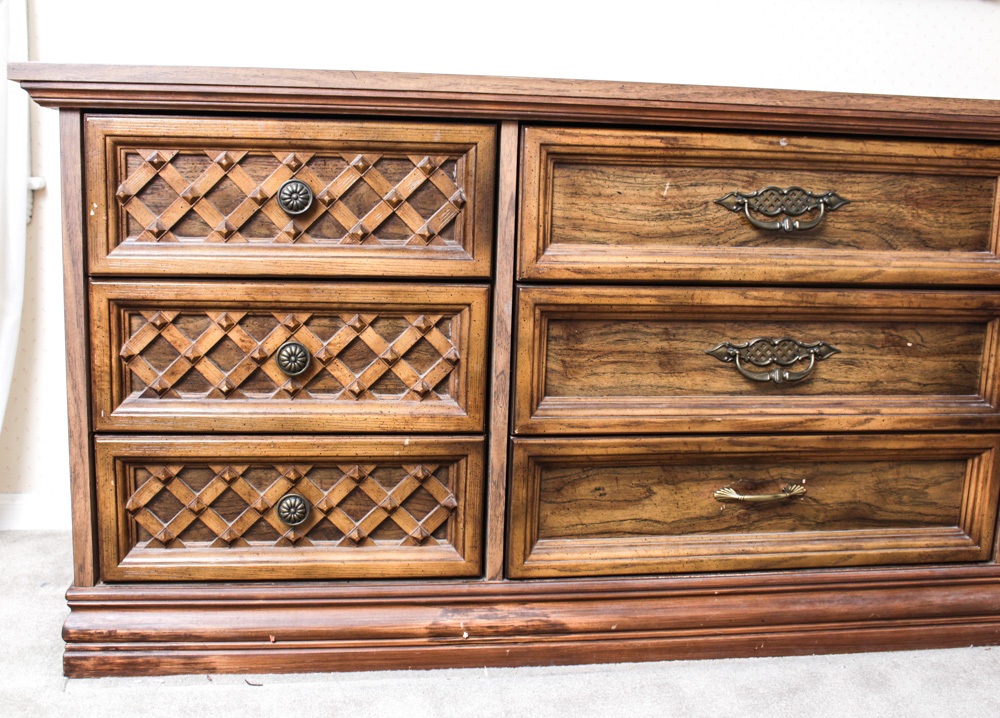 Vintage Chest of Drawers and Mirror