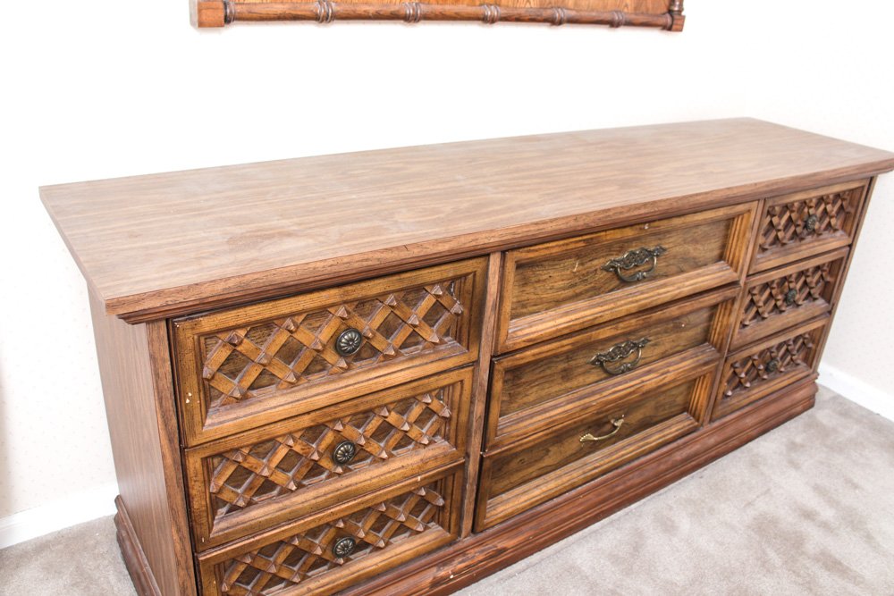 Vintage Chest of Drawers and Mirror