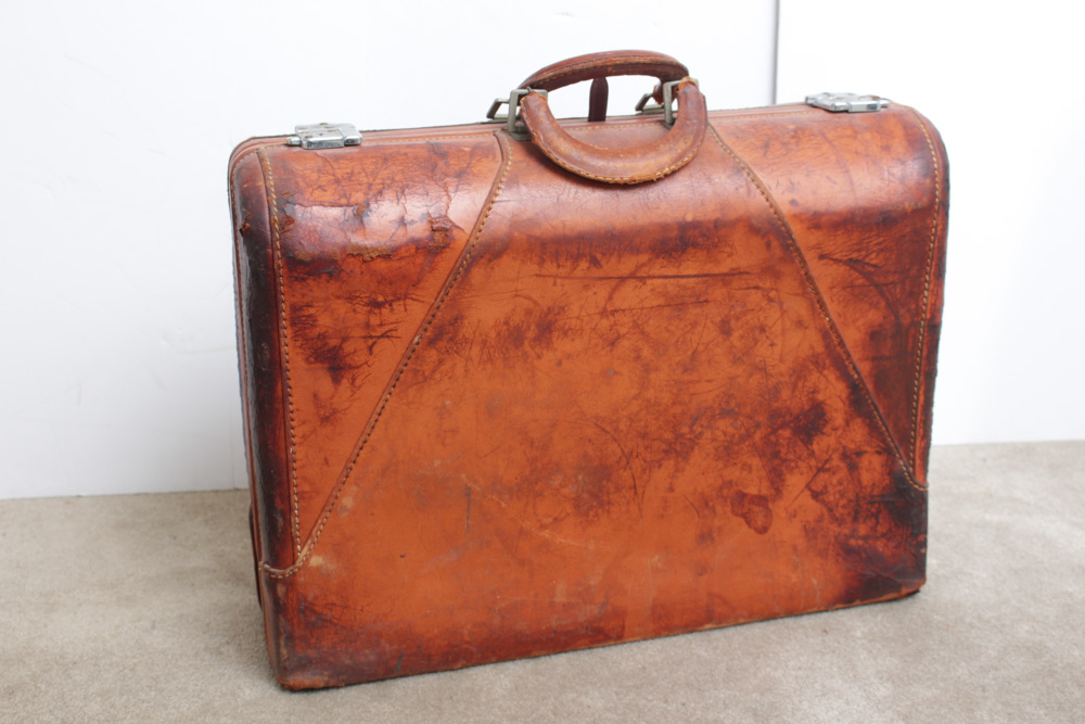 Brown Leather Suitcase