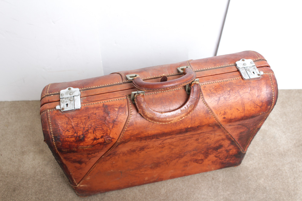 Brown Leather Suitcase