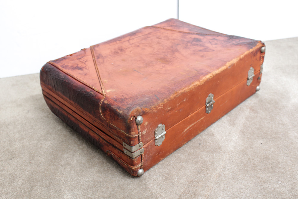 Brown Leather Suitcase