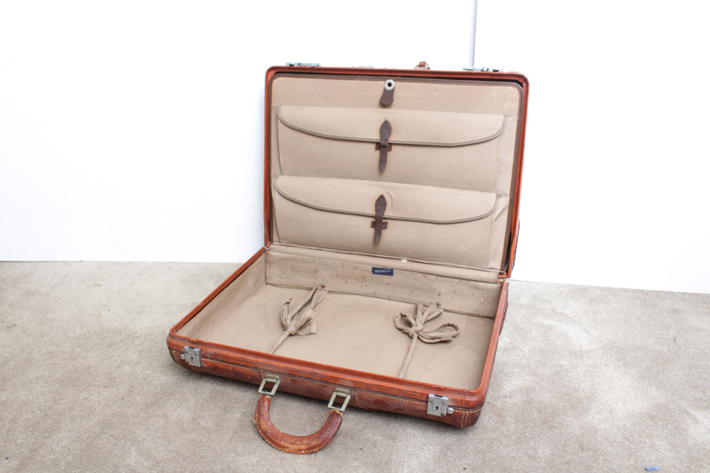 Brown Leather Suitcase