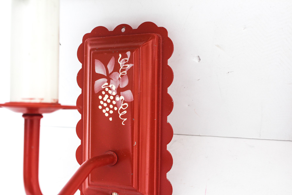 Pair of Vintage Metal Wall Sconces