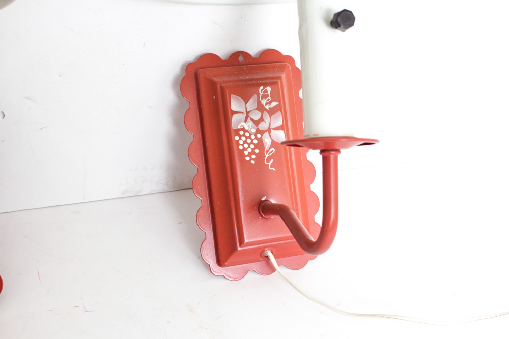 Pair of Vintage Metal Wall Sconces