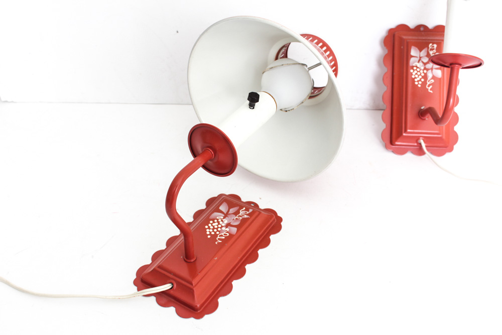 Pair of Vintage Metal Wall Sconces