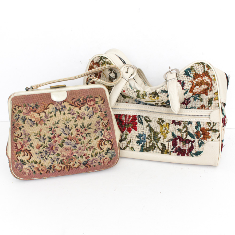 Needle Point Handbag and Purse