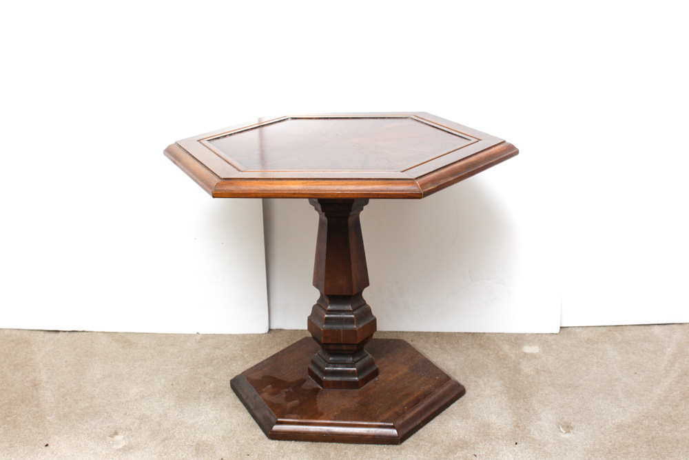 Cane Back Accent Chairs and Side Table