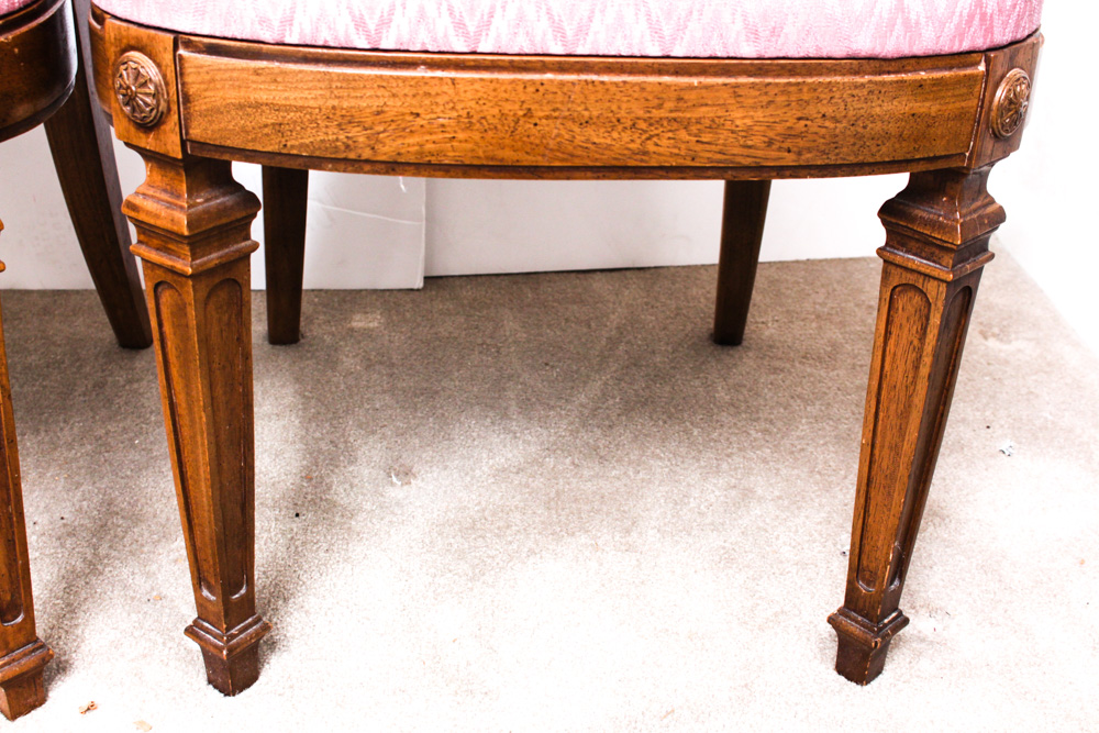 Cane Back Accent Chairs and Side Table