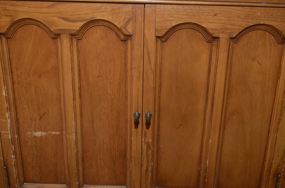 Vintage Butternut Record Cabinet