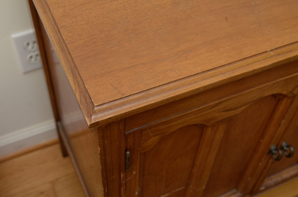Vintage Butternut Record Cabinet