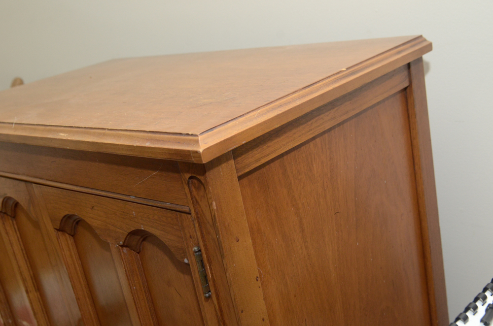 Vintage Butternut Record Cabinet