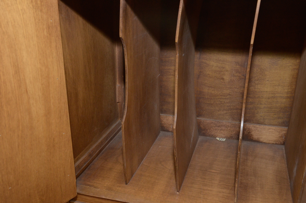 Vintage Butternut Record Cabinet