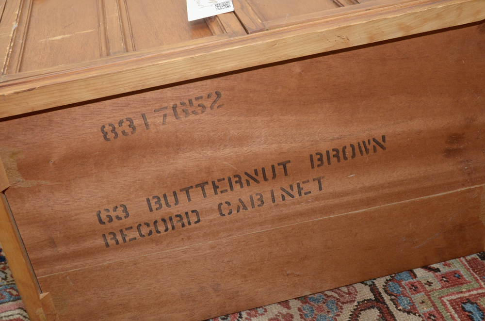 Vintage Butternut Record Cabinet