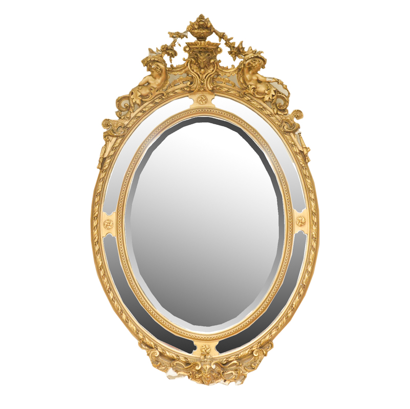 Antique Victorian Gilt and Gesso Mirror