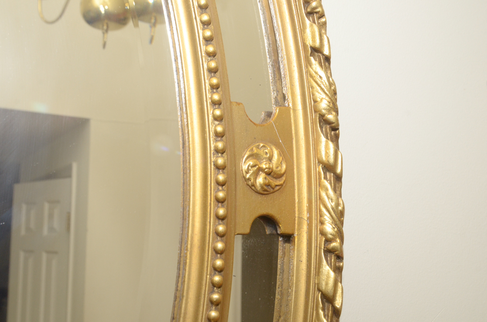 Antique Victorian Gilt and Gesso Mirror