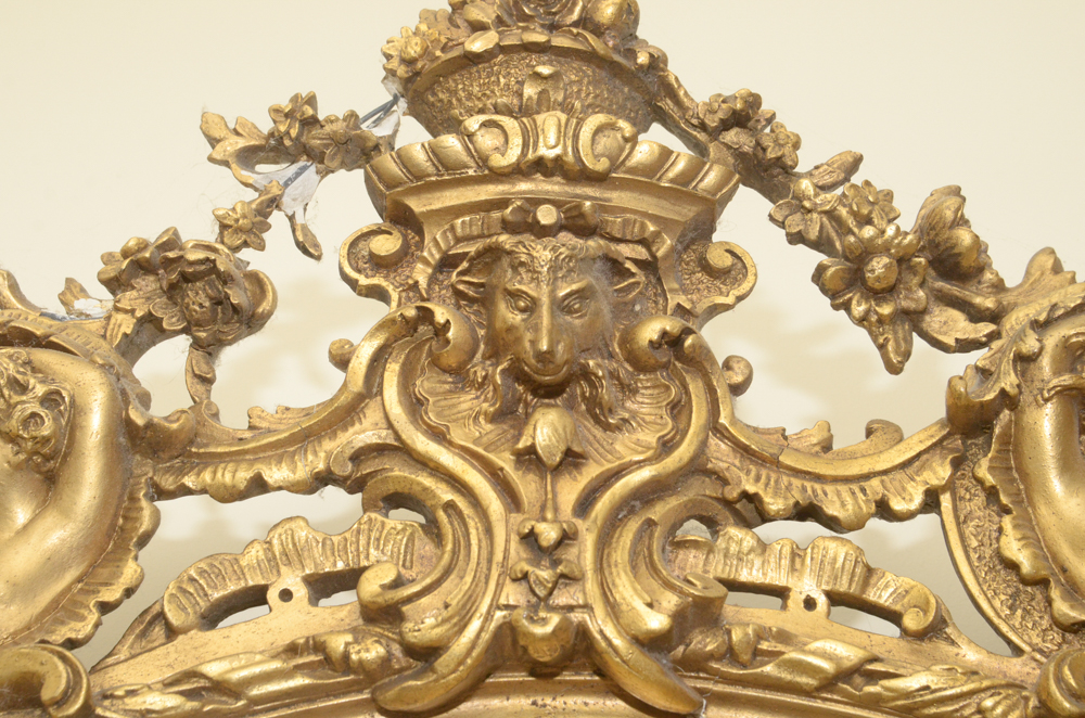 Antique Victorian Gilt and Gesso Mirror