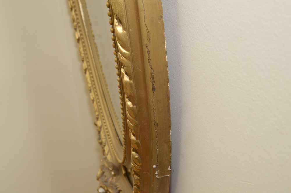 Antique Victorian Gilt and Gesso Mirror