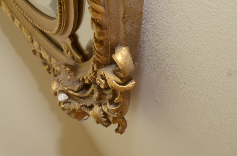 Antique Victorian Gilt and Gesso Mirror