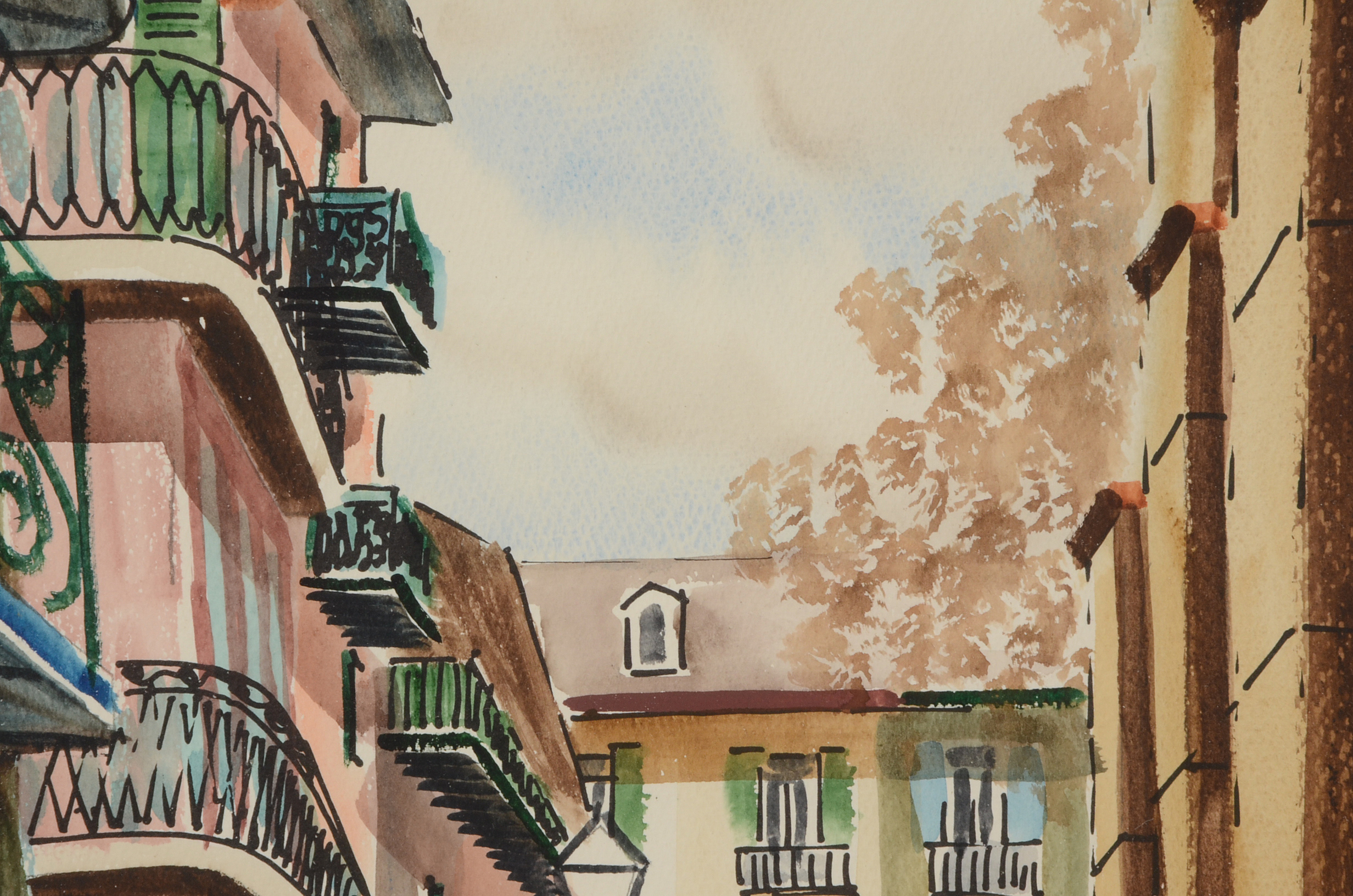William Collins Original Watercolor Painting of New Orleans