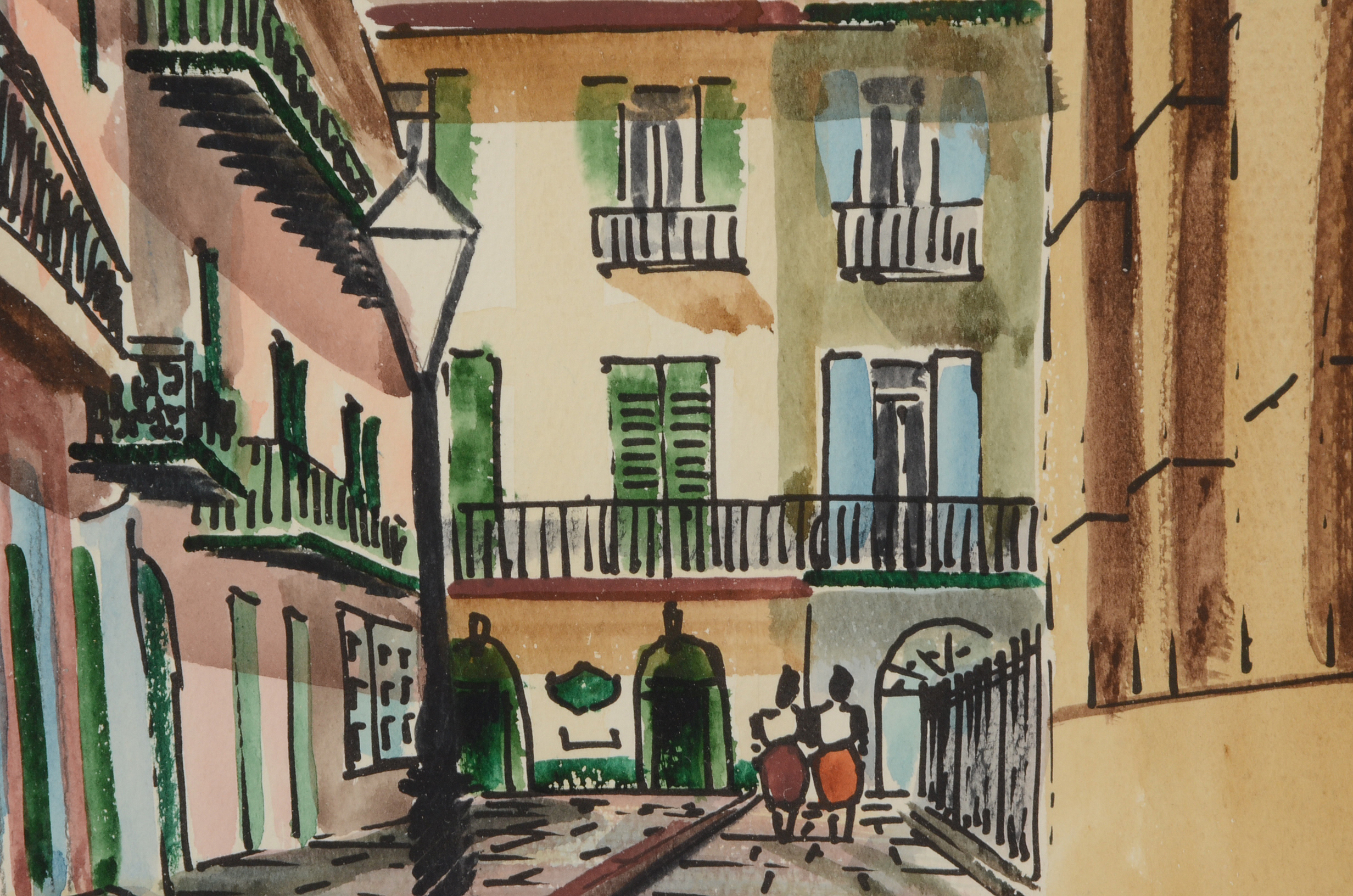 William Collins Original Watercolor Painting of New Orleans