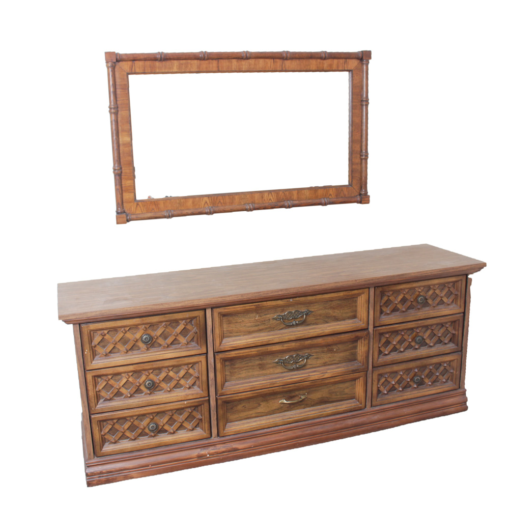 Vintage Chest of Drawers and Mirror