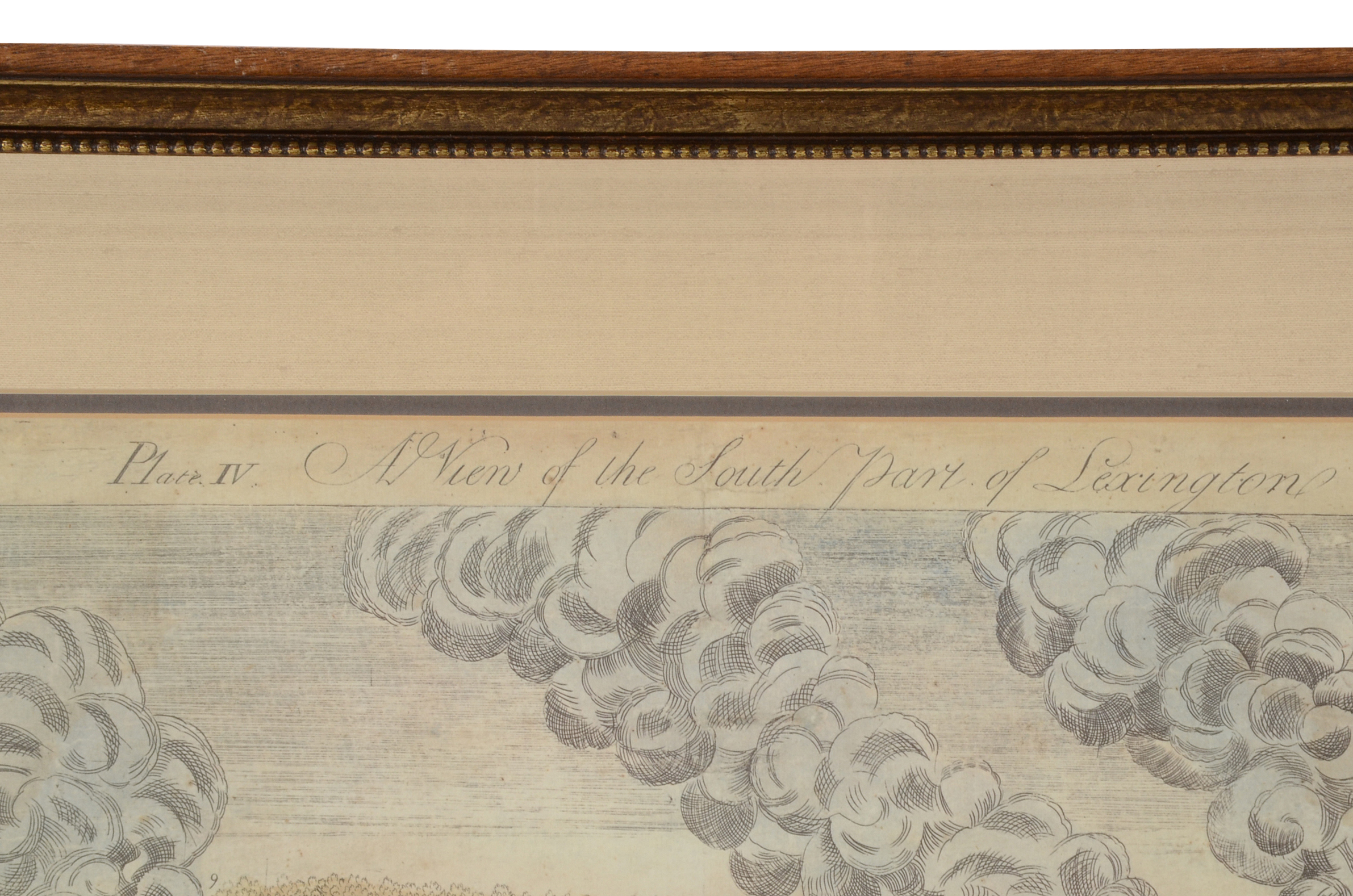 Offset Lithographic Reproduction after 1775 Amos Doolittle Engraving "A View of the South Part of Lexington"