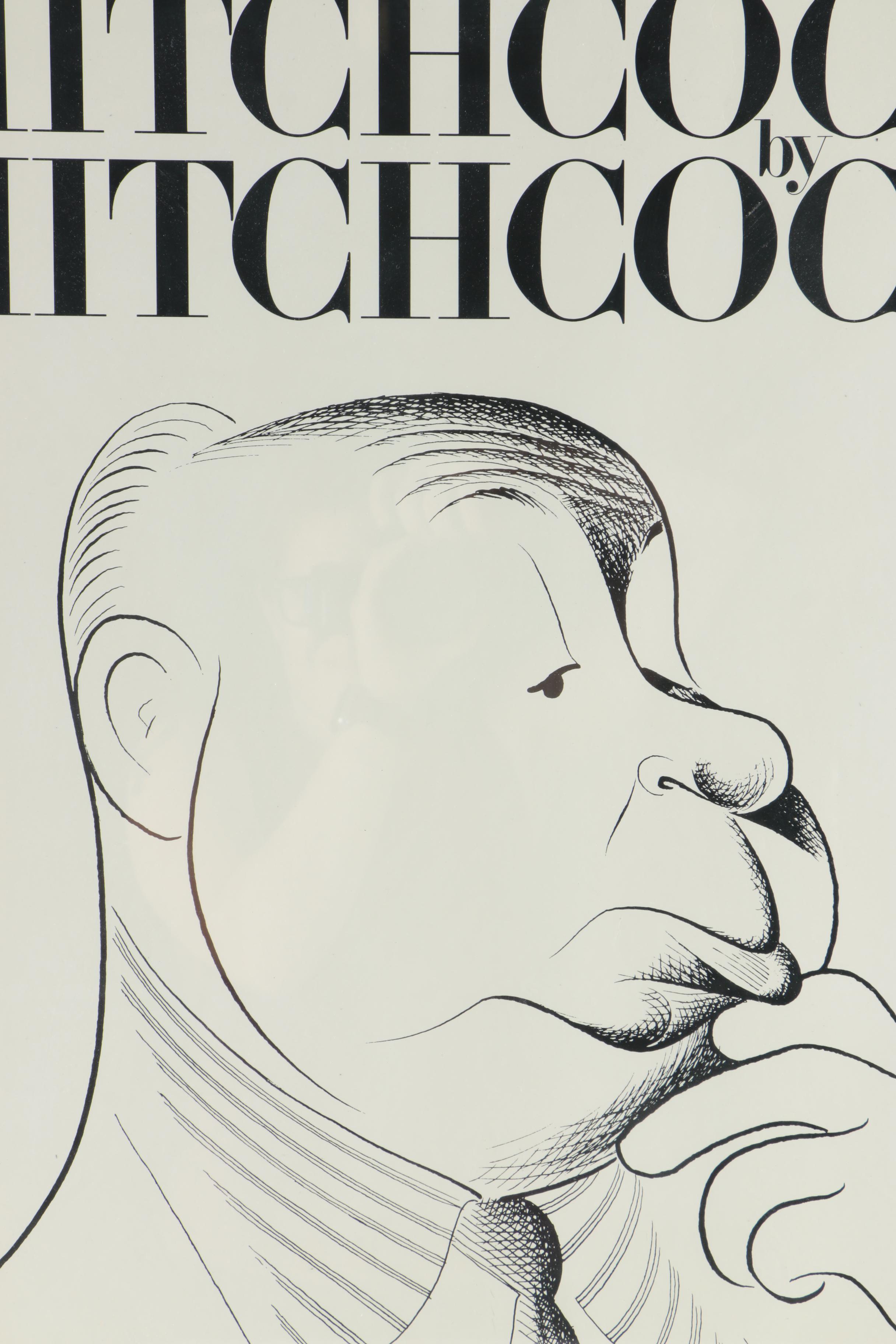 Lithograph Art Poster After Al Hirschfeld for "Hitchcock by Hitchcock"