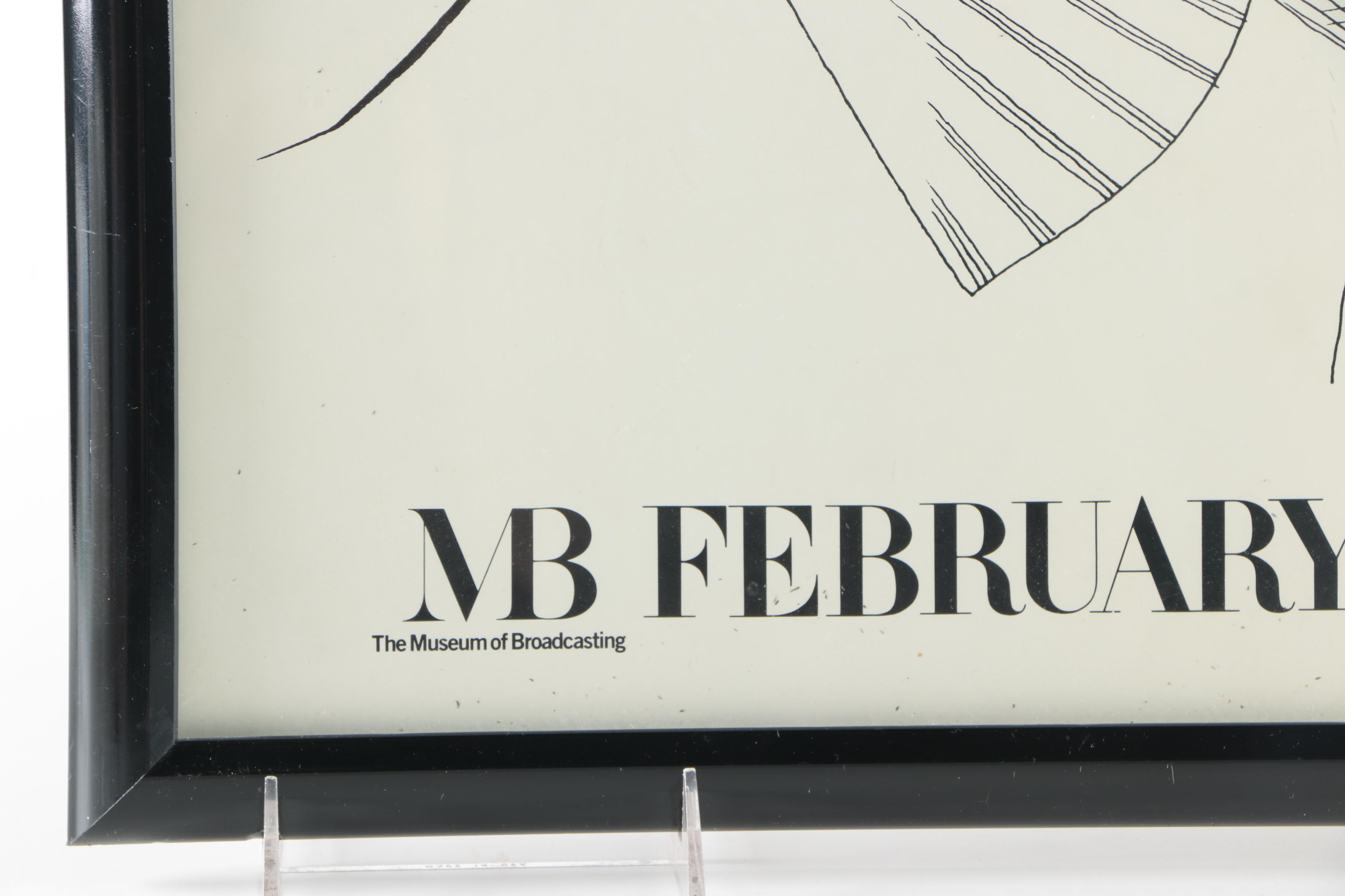 Lithograph Art Poster After Al Hirschfeld for "Hitchcock by Hitchcock"