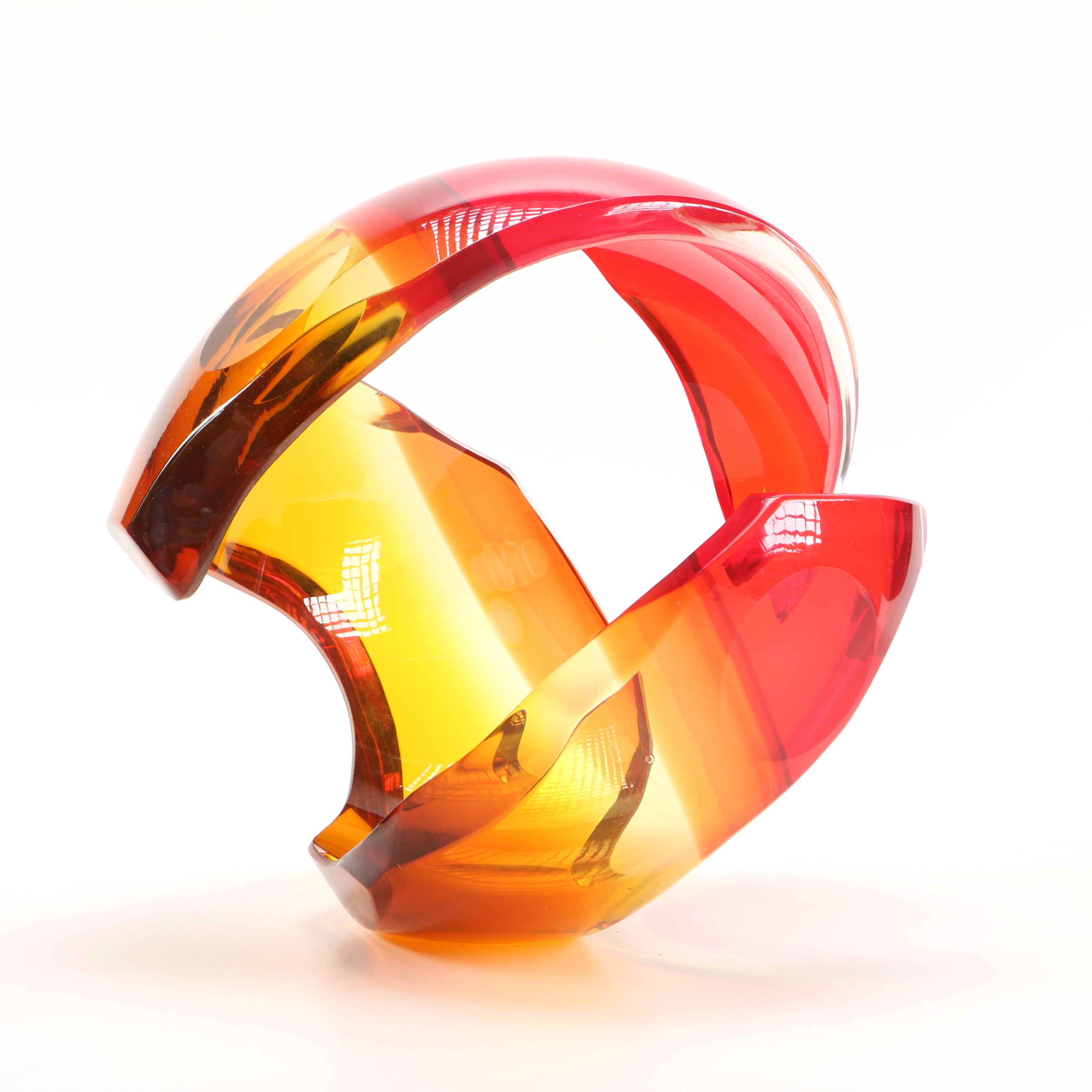 2005 Richard Silver Art Glass Sculpture