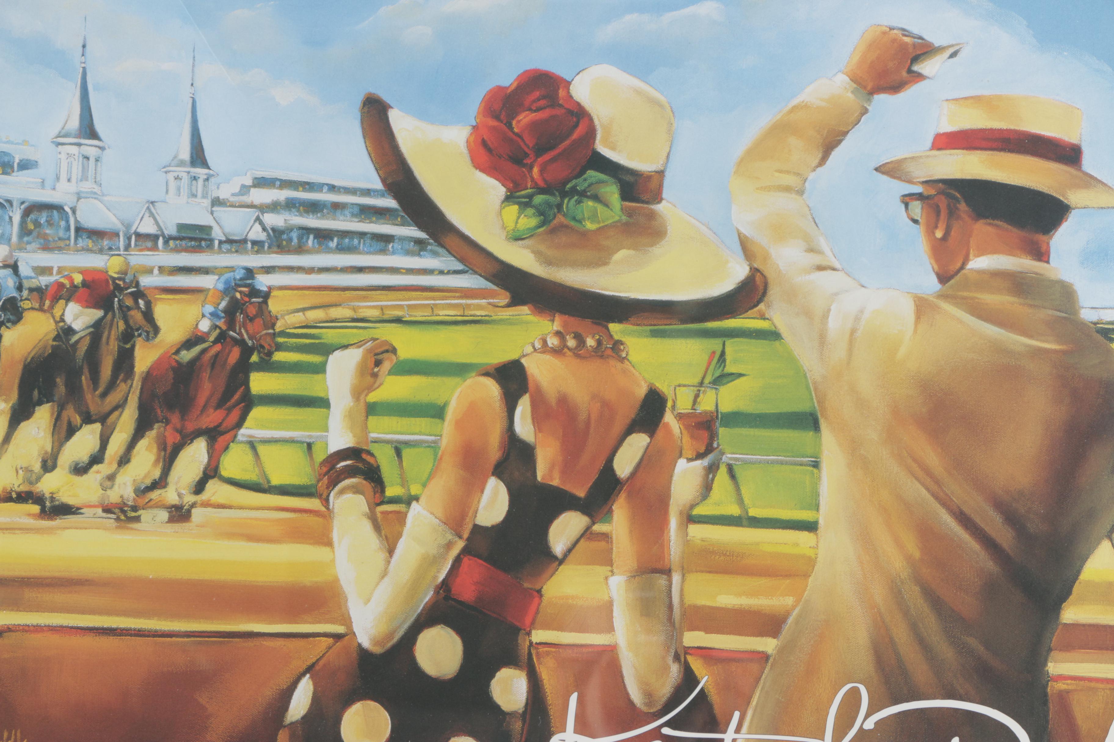 Trish Biddle Signed Offset Lithograph on Paper "Kentucky Derby 134th Running"