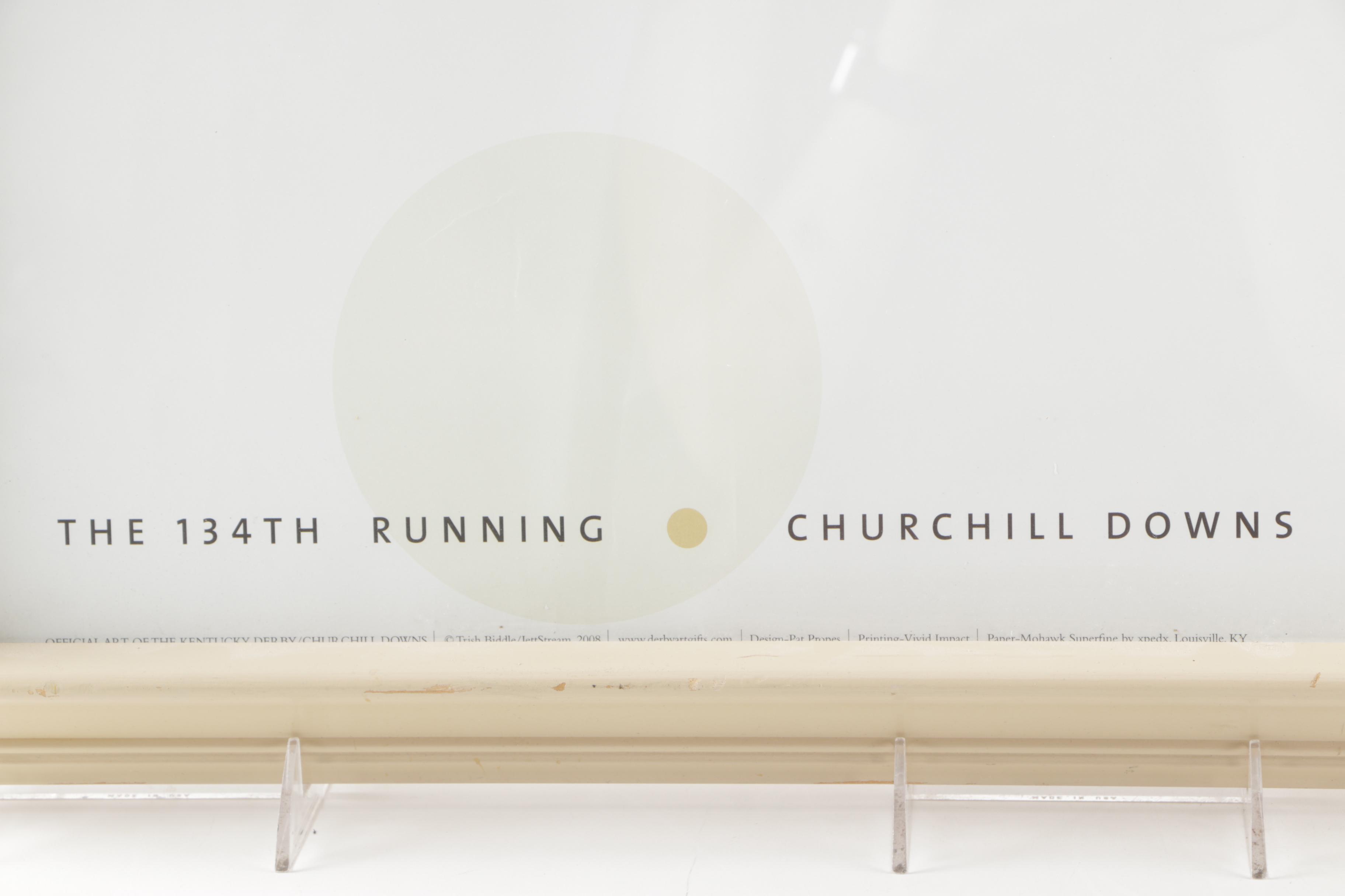 Trish Biddle Signed Offset Lithograph on Paper "Kentucky Derby 134th Running"