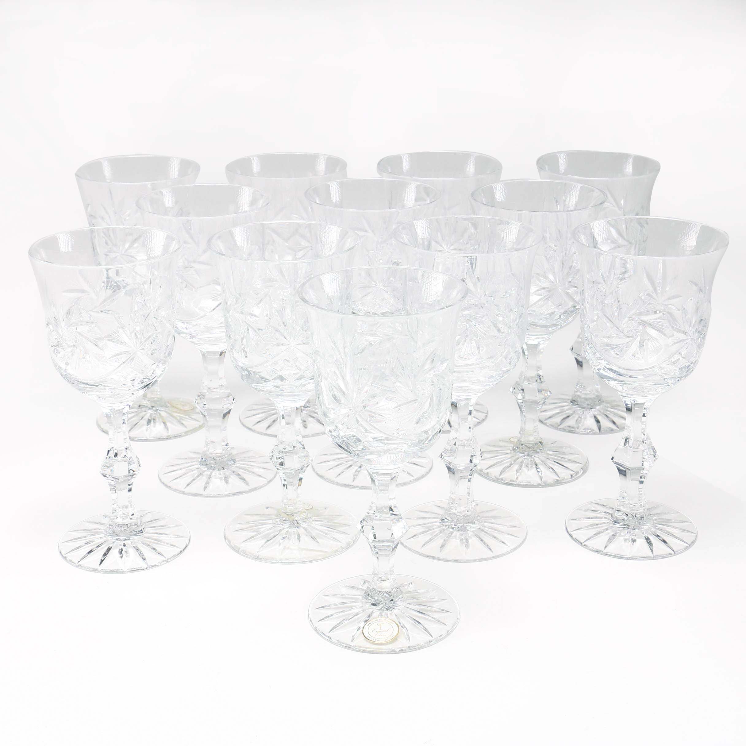 Hungarian Lead Crystal Wine Glasses