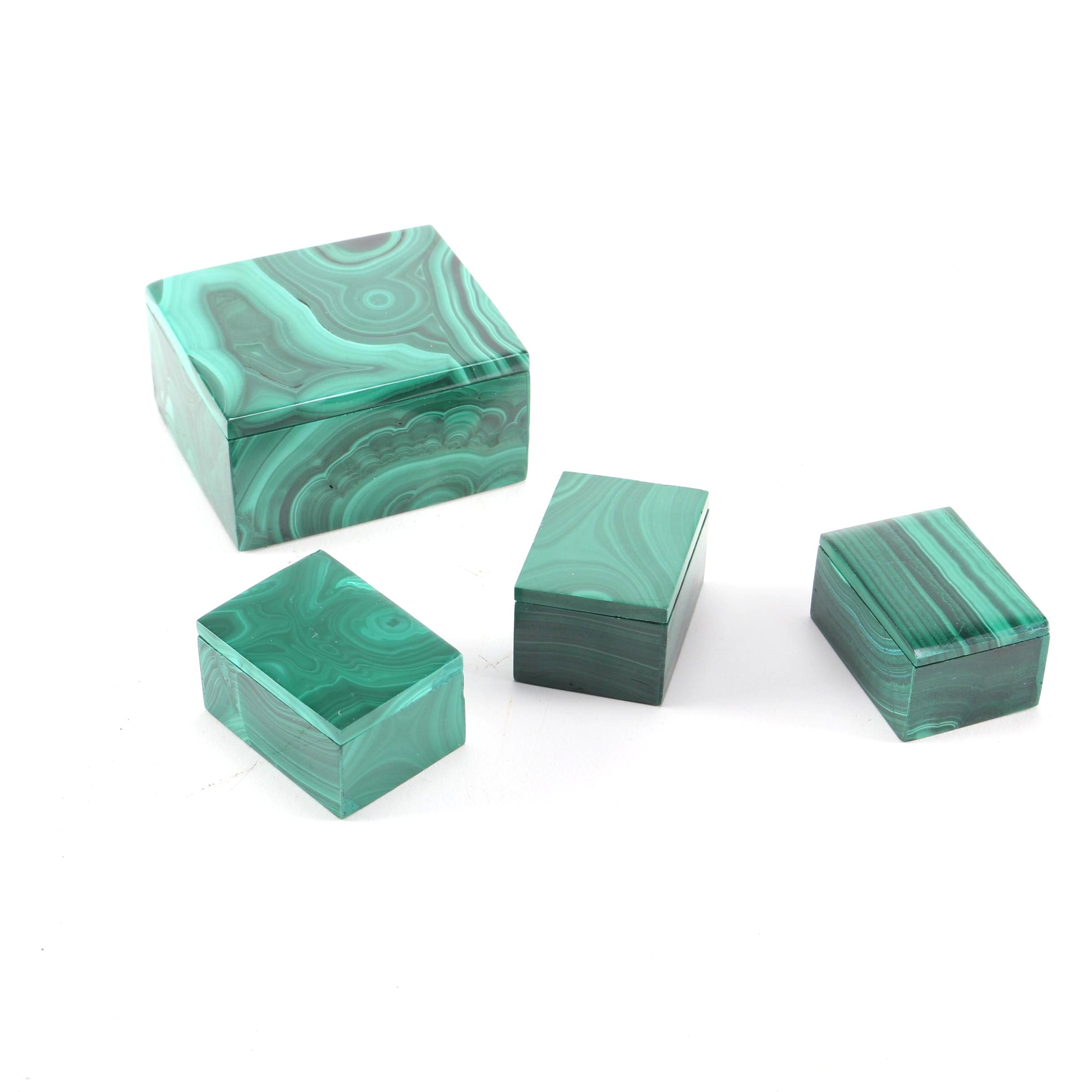Malachite Trinket Boxes