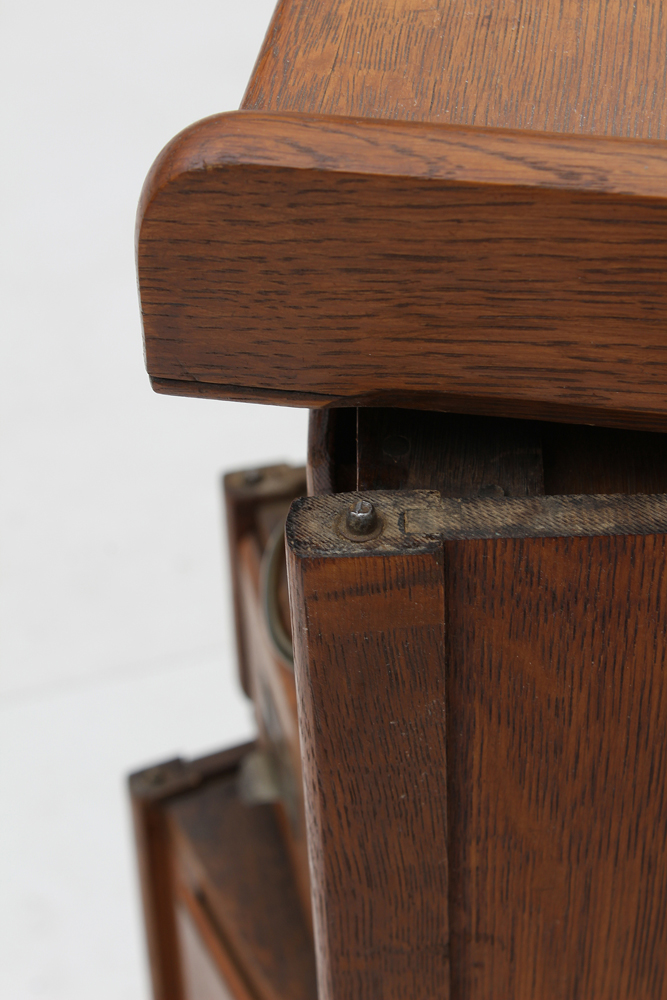 Vintage Stacking Oak File-on-Stand