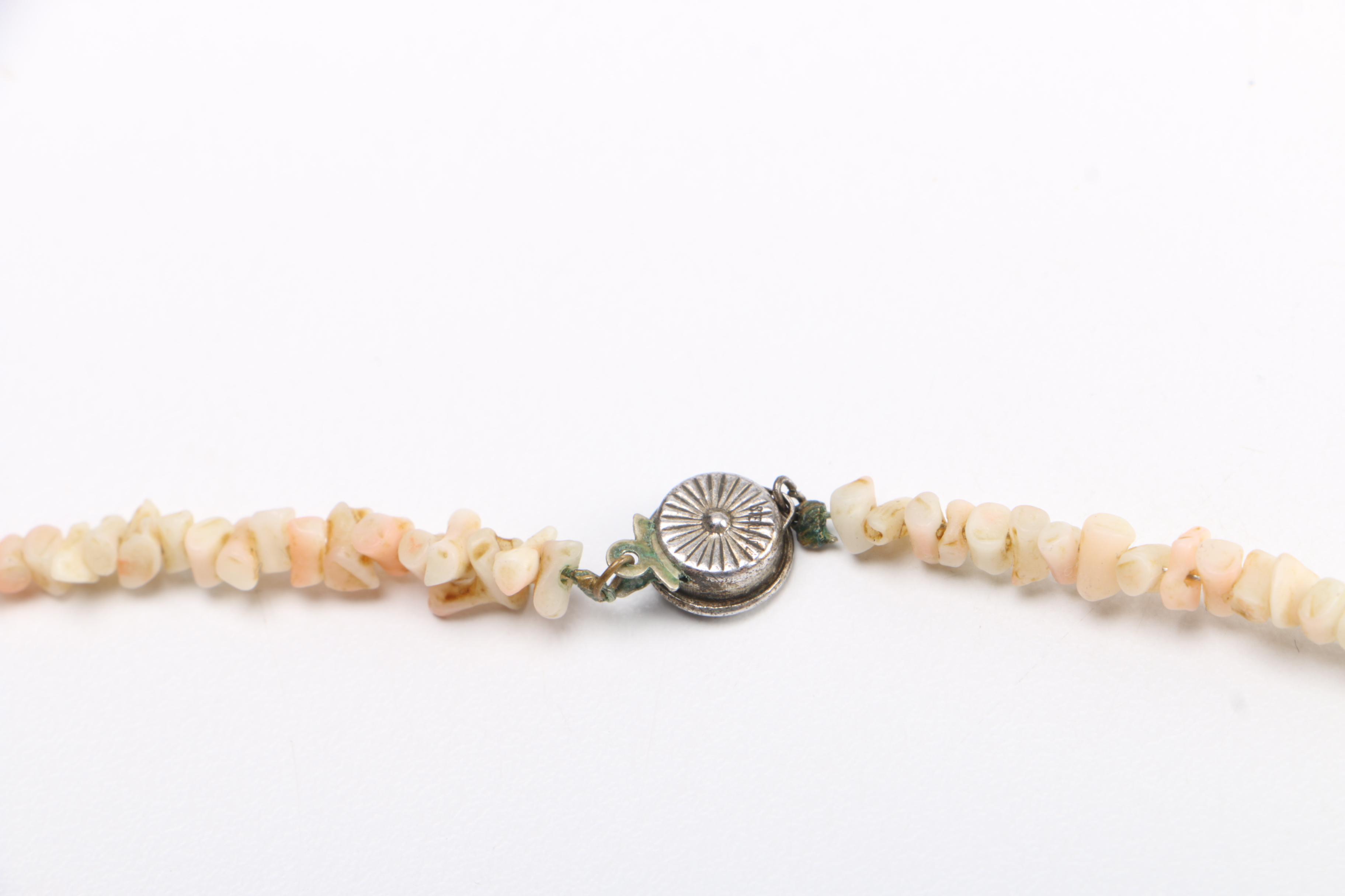 Sterling Silver Jewelry Assortment Including a Coral Necklace