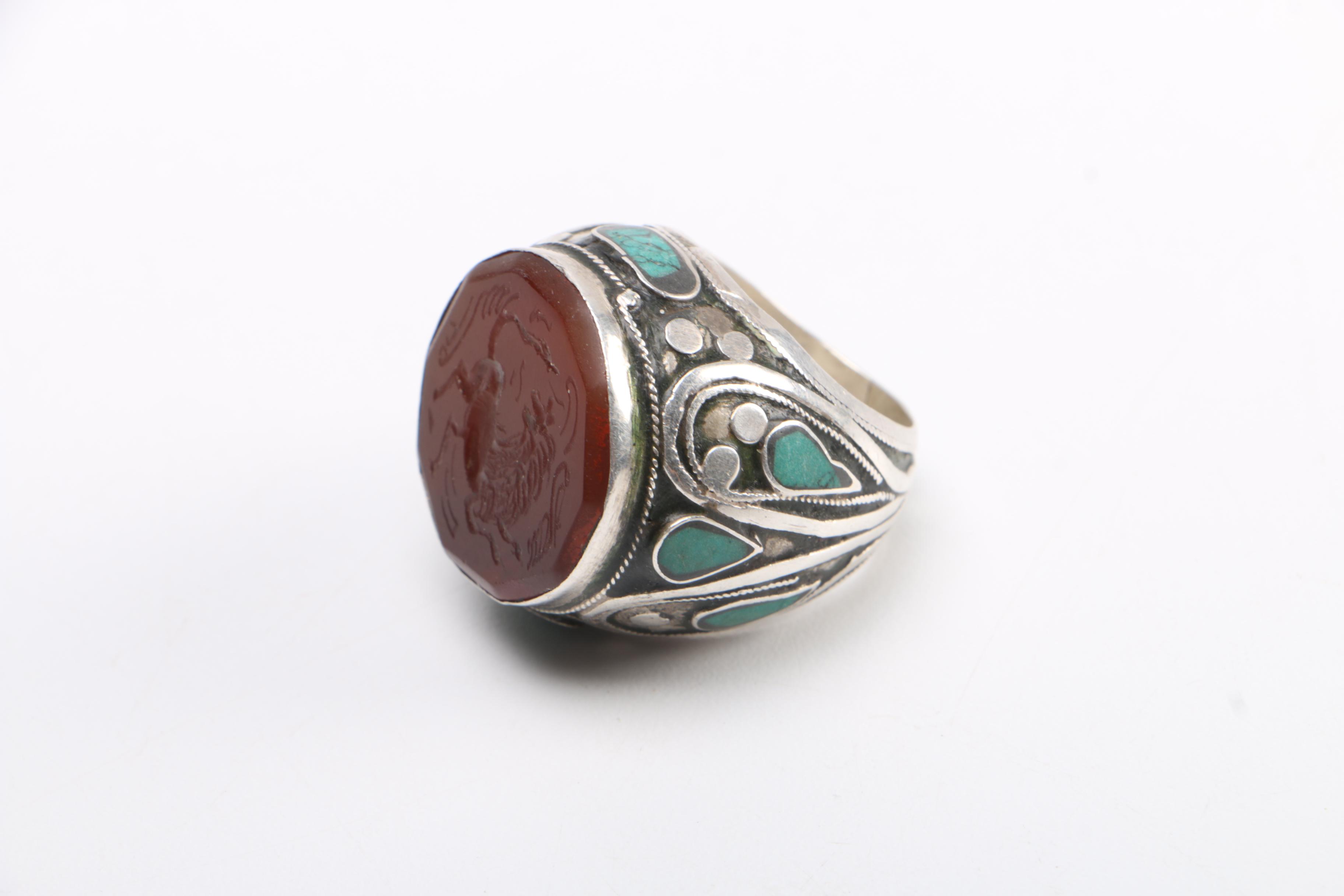 Sterling Silver Jewelry Assortment Including a Coral Necklace