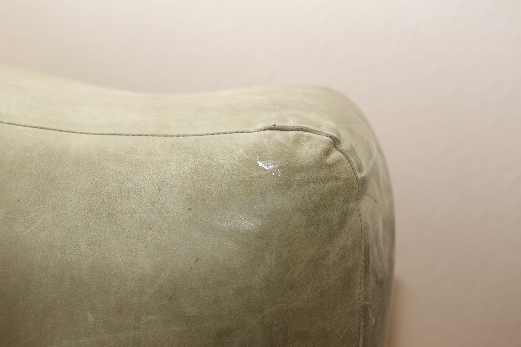 Olive Green Leather Club Chair by Kalmar Leather Company, Inc.