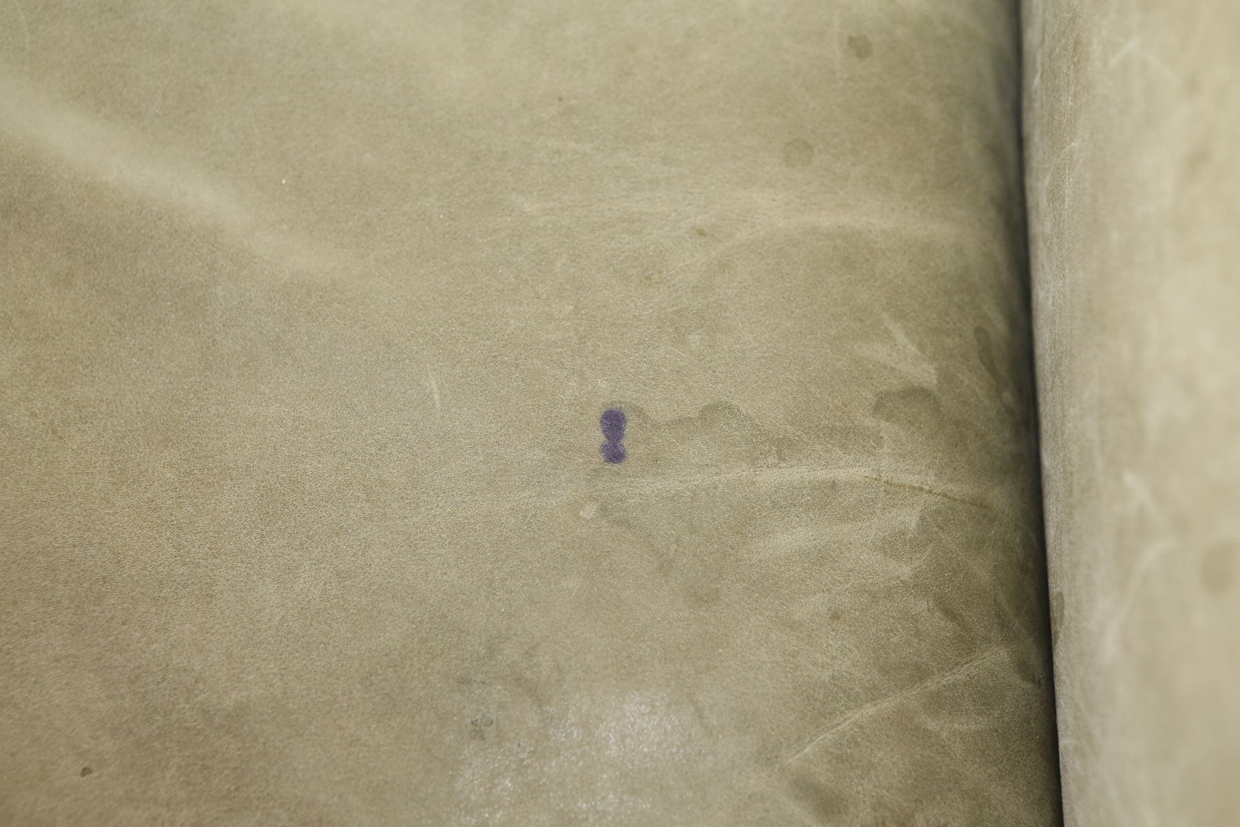 Olive Green Leather Club Chair by Kalmar Leather Company, Inc.