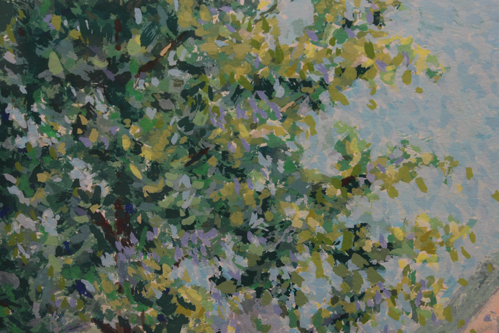 Christine Tuttle Limited Edition Lithograph Print on Paper of a Rural Landscape