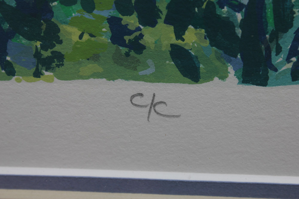 Christine Tuttle Limited Edition Lithograph Print on Paper of a Rural Landscape