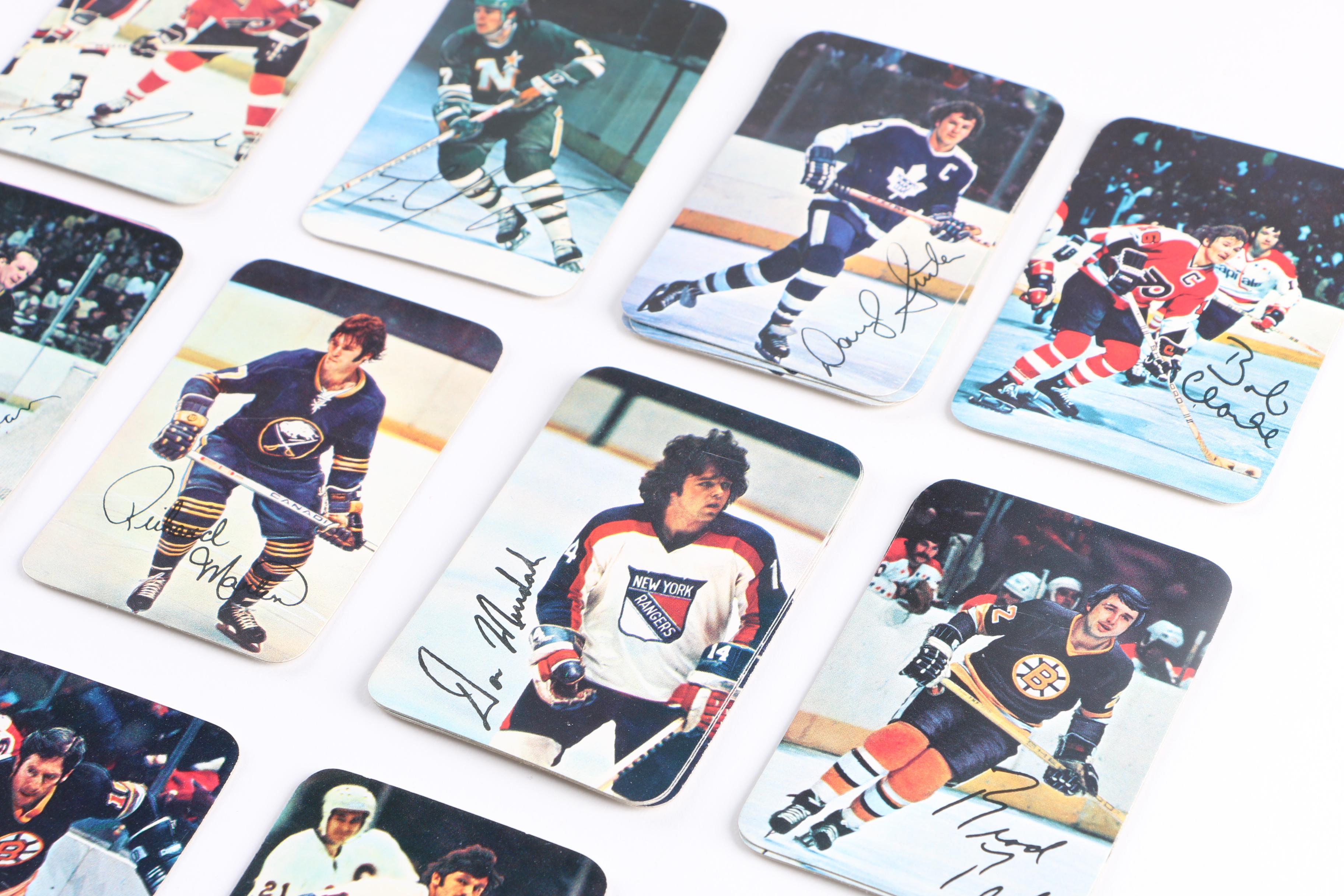 Collection of 1977 Topps Glossy Square Hockey Cards