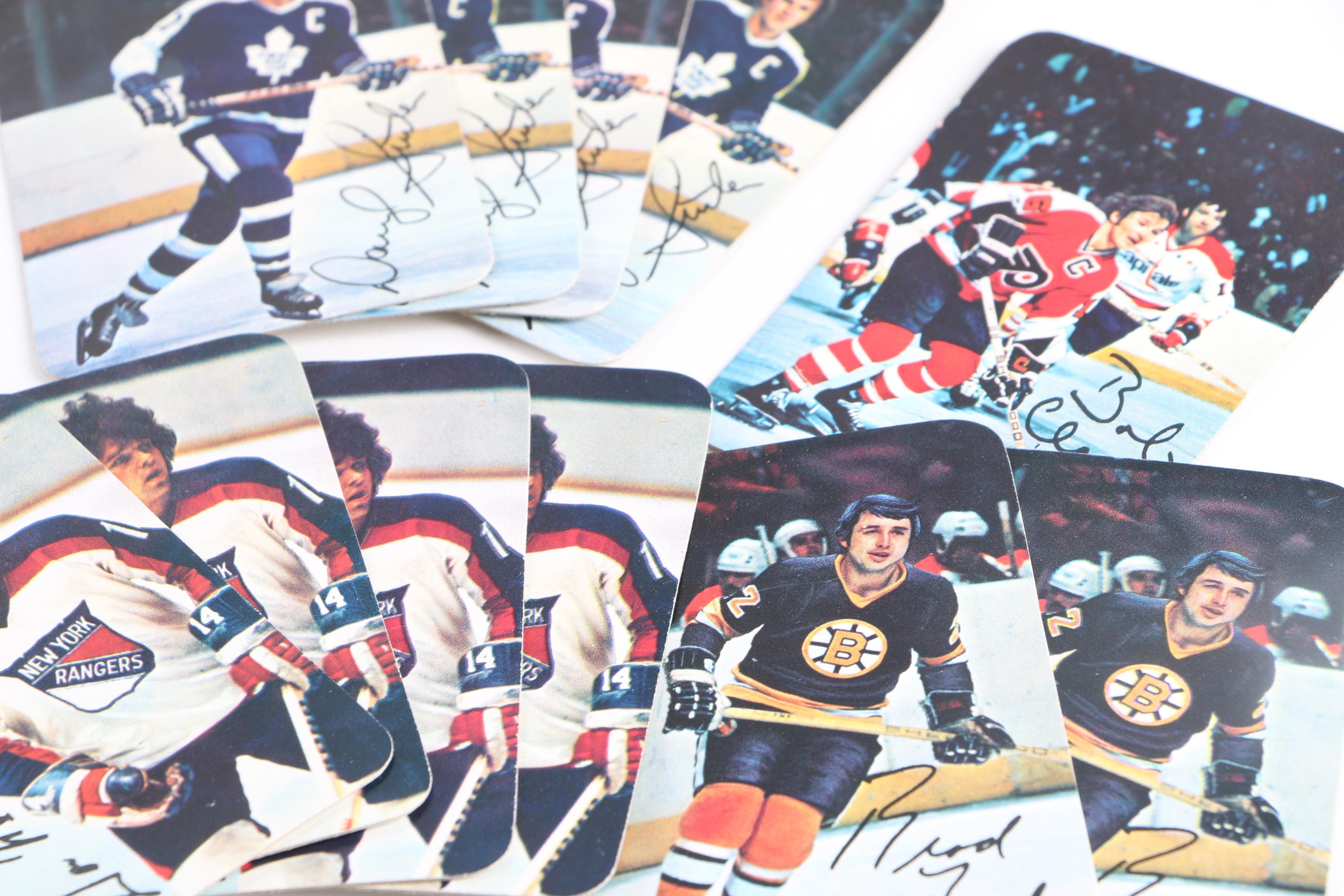 Collection of 1977 Topps Glossy Square Hockey Cards