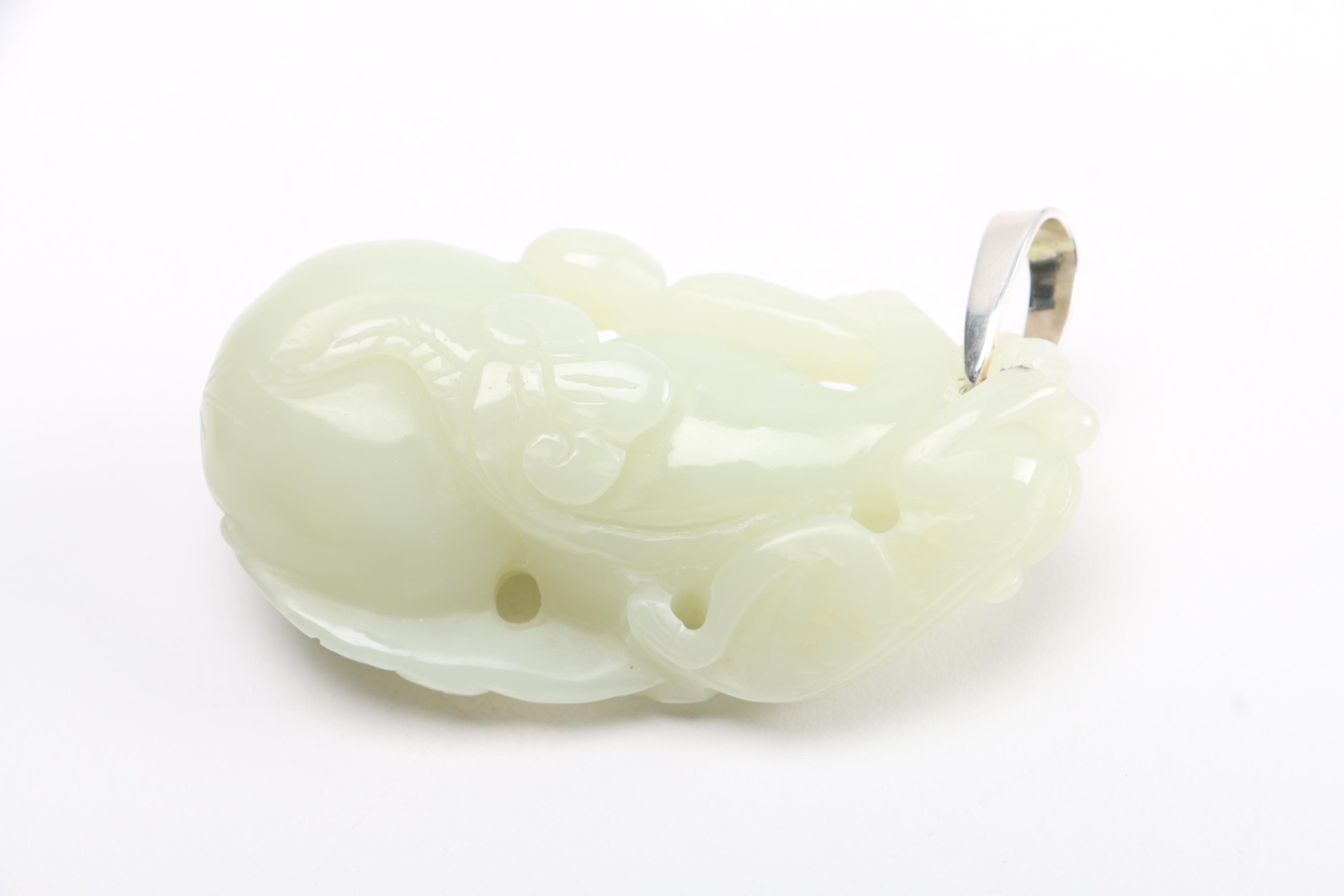 Selection of Pendants Featuring Jadeite and Serpentine